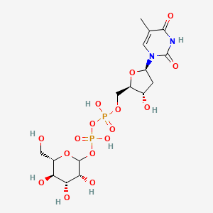molecular formula C16H26N2O16P2 B1234945 dTDP-L-mannose 