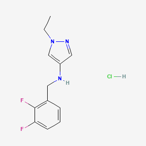 molecular formula C12H14ClF2N3 B12349455 N-(2,3-Difluorobenzyl)-1-ethyl-1H-pyrazol-4-amine CAS No. 1856046-27-9