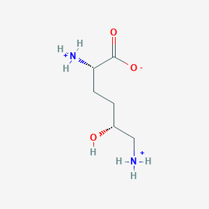 molecular formula C6H15N2O3+ B1234952 erythro-5-hydroxy-L-lysinium(1+) 