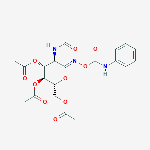 molecular formula C21H25N3O10 B12349533 D-Gluconimidic acid, 2-(acetylamino)-2-deoxy-N-[[(phenylamino)carbonyl]oxy]-, delta-lactone, 3,4,6-triacetate (9CI) 