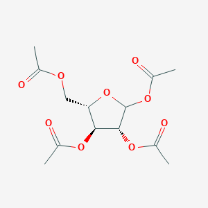 molecular formula C13H18O9 B12349580 1,2,3,5-Tetra-O-acetyl-L-arabinofuranose CAS No. 56272-01-6