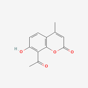 molecular formula C12H10O4 B1234970 8-Acetyl-7-hydroxy-4-methylcoumarin CAS No. 2555-29-5