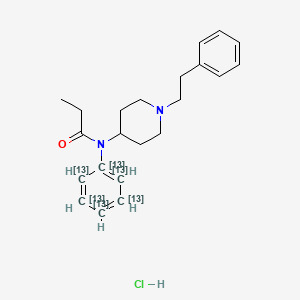 molecular formula C22H29ClN2O B12349725 N-(1-phenethylpiperidin-4-yl)-N-(phenyl-13C6)propionamide,monohydrochloride 