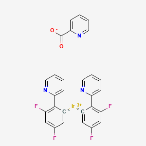 molecular formula C28H16F4IrN3O2 B12349736 Iridium,bis[3,5-difluoro-2-(2-pyridinyl-kN)phenyl-kC](2-pyridinecarboxylato-kN1,kO2)- 