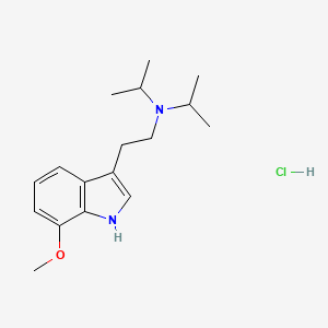 molecular formula C17H27ClN2O B12349788 N-isopropyl-N-(2-(7-methoxy-1H-indol-3-yl)ethyl)propan-2-amine,monohydrochloride CAS No. 2749302-95-0