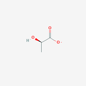 molecular formula C3H5O3- B1234981 (2R)-2-hydroxypropanoate CAS No. 311-80-8
