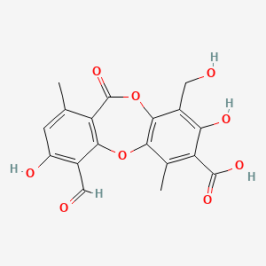 molecular formula C18H14O9 B1234992 Protocetraric acid CAS No. 489-51-0