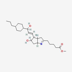 molecular formula C25H41NO4 B1235009 methyl 5-[5-hydroxy-4-[(E)-3-hydroxy-3-(4-propylcyclohexyl)prop-1-enyl]-3,3a,4,5,6,6a-hexahydrocyclopenta[b]pyrrol-2-yl]pentanoate CAS No. 72520-05-9