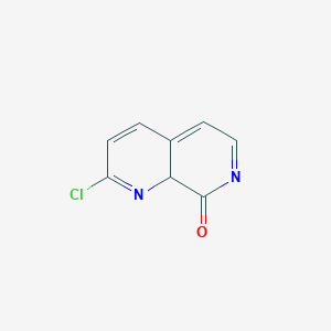 molecular formula C8H5ClN2O B12350132 2-chloro-8aH-1,7-naphthyridin-8-one 