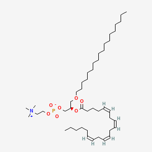molecular formula C46H86NO7P B1235017 1-octadecyl-2-(5Z,8Z,11Z,14Z-eicosatetraenoyl)-sn-glycero-3-phosphocholine CAS No. 86271-71-8