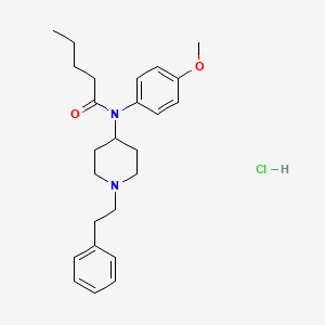 molecular formula C25H35ClN2O2 B12350193 N-(4-methoxyphenyl)-N-(1-phenethylpiperidin-4-yl)pentanamide,monohydrochloride 