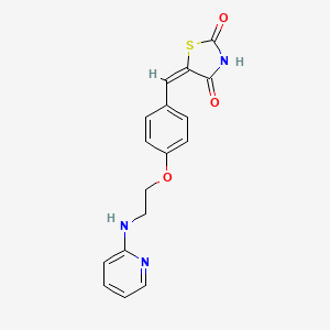 molecular formula C17H15N3O3S B12350350 5-[4-[N-(2-Pyridylamino)ethoxy]benzylidene]thiazolidine-2,4-dione 
