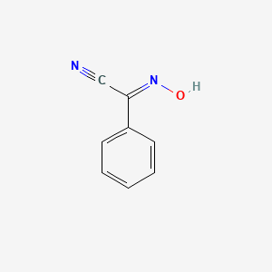 molecular formula C8H6N2O B1235113 (Hydroxyimino)(phenyl)acetonitrile CAS No. 825-52-5
