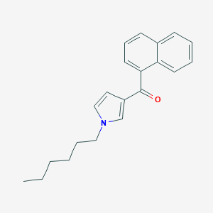 molecular formula C21H23NO B123512 1-Hexyl-3-(1-naphthoyl)pyrrole CAS No. 162934-74-9