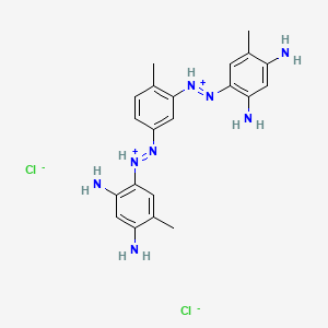 molecular formula C21H24N8.2ClH<br>C21H26Cl2N8 B12351351 Basic Brown 4 CAS No. 8052-76-4