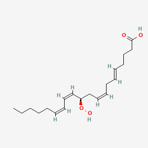 molecular formula C20H32O4 B1235137 11-Hydroperoxyeicosa-5,8,12,14-tetraenoic acid CAS No. 73347-42-9
