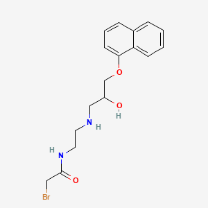 molecular formula C17H21BrN2O3 B1235143 2-BROMO-N-(2-{[2-HYDROXY-3-(NAPHTHALEN-1-YLOXY)PROPYL]AMINO}ETHYL)ACETAMIDE CAS No. 59479-82-2