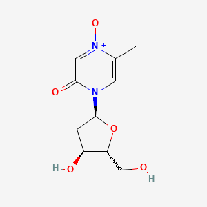 molecular formula C10H14N2O5 B1235146 1,2-Dihydro-1-(2-deoxy-beta-erythro-pentofuranosyl) -2-oxo-5-methylpyrazine-4-oxide CAS No. 61556-73-8