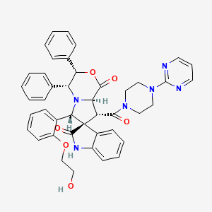 (3S,3'S,4'R,6'S,8'R,8'aR)-6'-[2-(2-hydroxyethoxy)phenyl]-8'-[oxo-[4-(2-pyrimidinyl)-1-piperazinyl]methyl]-3',4'-diphenylspiro[1H-indole-3,7'-4,6,8,8a-tetrahydro-3H-pyrrolo[2,1-c][1,4]oxazine]-1',2-dione