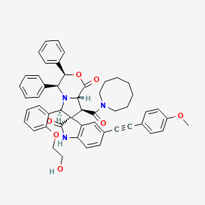 (3R,3'R,4'S,6'R,8'S,8'aS)-8'-[1-azocanyl(oxo)methyl]-6'-[2-(2-hydroxyethoxy)phenyl]-5-[2-(4-methoxyphenyl)ethynyl]-3',4'-diphenylspiro[1H-indole-3,7'-4,6,8,8a-tetrahydro-3H-pyrrolo[2,1-c][1,4]oxazine]-1',2-dione