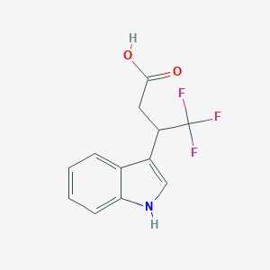 molecular formula C12H10F3NO2 B123516 4,4,4-Trifluoro-3-(1H-indol-3-yl)butanoic acid CAS No. 153233-36-4