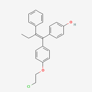 molecular formula C24H23ClO2 B12351656 Phenol, 4-[1-[4-(2-chloroethoxy)phenyl]-2-phenyl-1-buten-1-yl]- 