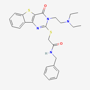 2-[[3-[2-(diethylamino)ethyl]-4-oxo-[1]benzothiolo[3,2-d]pyrimidin-2-yl]thio]-N-(phenylmethyl)acetamide
