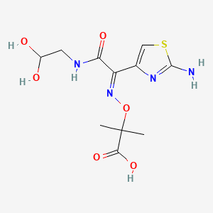 2-[(E)-[1-(2-amino-1,3-thiazol-4-yl)-2-(2,2-dihydroxyethylamino)-2-oxoethylidene]amino]oxy-2-methylpropanoic acid