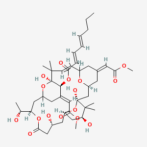 [(1S,3S,5E,8E,11S,12S,13E,17R,21R,23R,25S)-1,11,21,25-tetrahydroxy-17-[(1R)-1-hydroxyethyl]-5,13-bis(2-methoxy-2-oxoethylidene)-10,10,26,26-tetramethyl-19-oxo-18,27,28,29-tetraoxatetracyclo[21.3.1.13,7.111,15]nonacos-8-en-12-yl] (2E,4E)-octa-2,4-dienoate