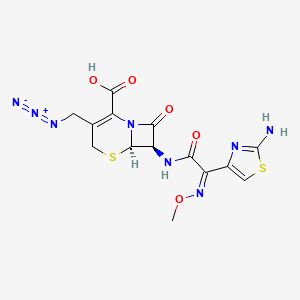 molecular formula C14H14N8O5S2 B1235229 Ceftrazonal 