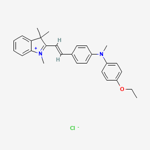molecular formula C28H31ClN2O B1235240 Cationic Red Violet CAS No. 72894-24-7