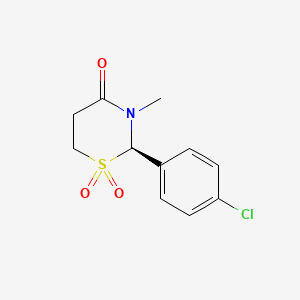 molecular formula C11H12ClNO3S B1235257 (R)-chlormezanone 