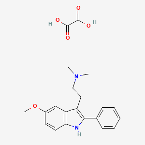molecular formula C21H24N2O5 B1235267 2-(5-methoxy-2-phenyl-1H-indol-3-yl)-N,N-dimethylethanamine;oxalic acid 