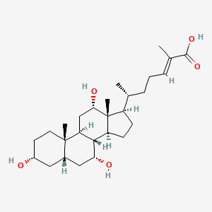 molecular formula C27H44O5 B1235276 3alpha,7alpha,12alpha-Trihydroxy-5beta-24E-cholesten-26-oic acid CAS No. 5226-26-6
