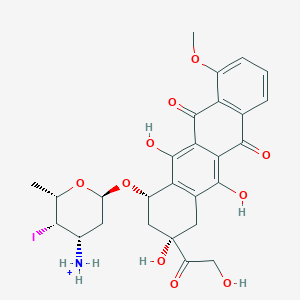 molecular formula C27H29INO10+ B1235279 4'-去氧-4'-碘多柔比星 