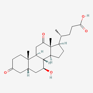 molecular formula C24H36O5 B1235281 7beta-Hydroxy-3,12-dioxo-5beta-cholan-24-oic Acid 