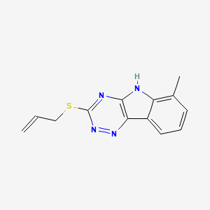 molecular formula C13H12N4S B1235285 6-甲基-3-(丙-2-烯基硫)-5H-[1,2,4]三嗪并[5,6-b]吲哚 