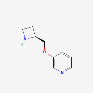 molecular formula C9H12N2O B1235286 (S)-3-(Azetidin-2-ylmethoxy)pyridine CAS No. 161416-98-4