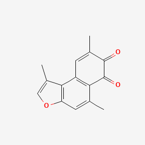 molecular formula C15H12O3 B1235297 Thespone 