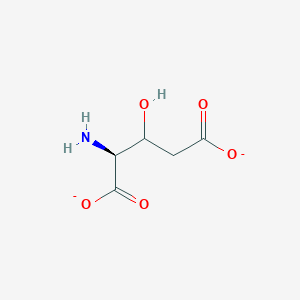 molecular formula C5H7NO5-2 B1235309 3-hydroxy-L-glutamate(2-) 