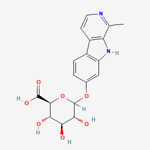 molecular formula C18H18N2O7 B1235321 Harmol glucuronide CAS No. 24757-60-6