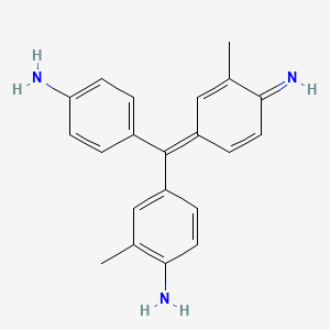 molecular formula C21H21N3 B1235331 4,4'-[(4-Iminocyclohexa-2,5-dien-1-ylidene)methylene]bis(2-methylaniline) 