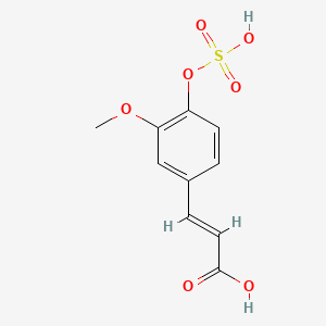 molecular formula C10H10O7S B1235339 Ferulic acid 4-sulfate CAS No. 86321-29-1