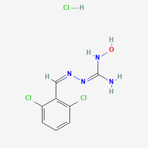 molecular formula C8H9Cl3N4O B1235340 Guanoxabenz hydrochloride 