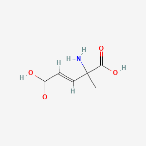 molecular formula C6H9NO4 B1235349 (2RS,3E)-2-Methyl-3,4-didehydroglutamic acid CAS No. 71897-84-2