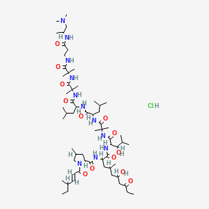 molecular formula C62H112ClN11O13 B1235351 Leucinostatin A, hydrochloride CAS No. 78149-02-7