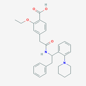 molecular formula C30H34N2O4 B123536 2-Desisopropyl-2-phenyl Repaglinide (Repaglinide Impurity) CAS No. 107362-12-9