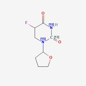 molecular formula C8H11FN2O3 B12353680 5-fluoro-1-(oxolan-2-yl)-(213C,1,3-15N2)1,3-diazinane-2,4-dione 