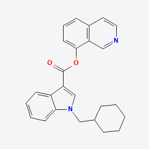 molecular formula C25H24N2O2 B12353741 isoquinolin-8-yl1-(cyclohexylmethyl)-1H-indole-3-carboxylate 