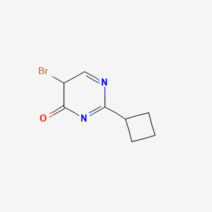 molecular formula C8H9BrN2O B12353879 5-bromo-2-cyclobutyl-5H-pyrimidin-4-one 